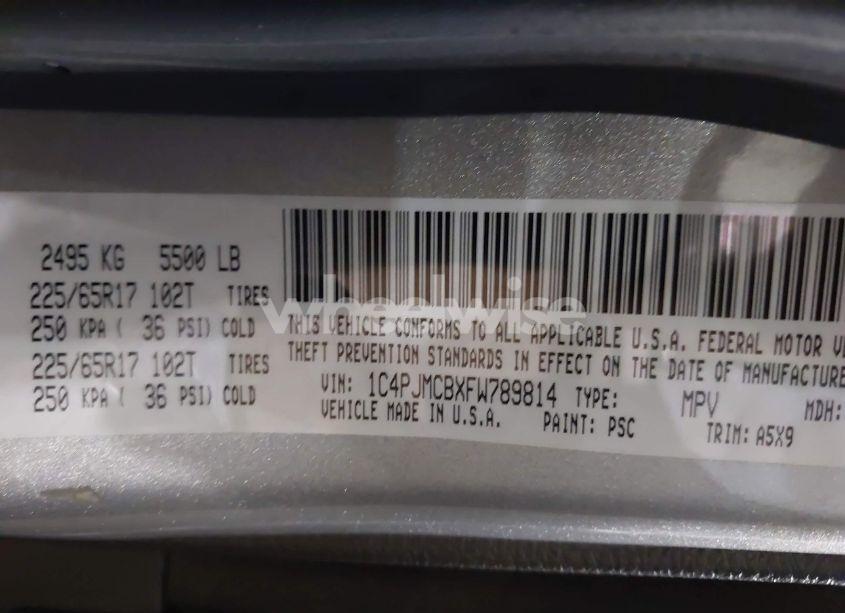 Photo 9 of 2015 Jeep Cherokee LATITUDE (VIN 1C4PJMCBXFW789814)