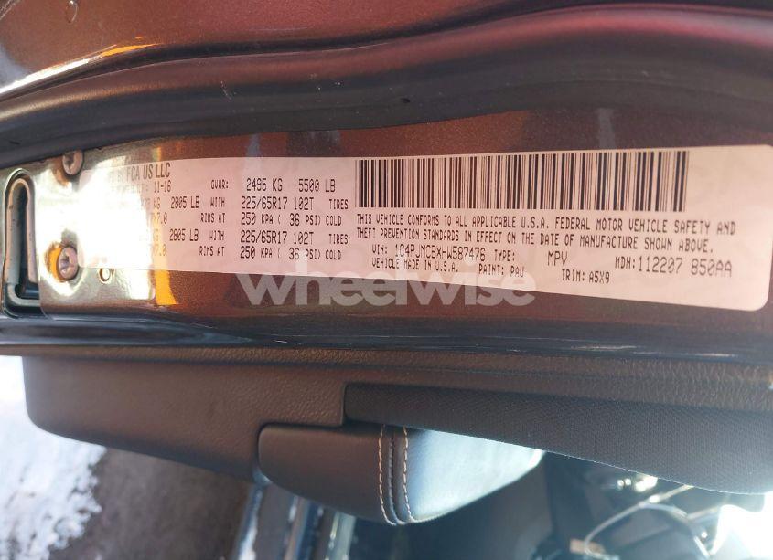 Photo 9 of 2017 Jeep Cherokee LATITUDE 4X4 (VIN 1C4PJMCBXHW587476)