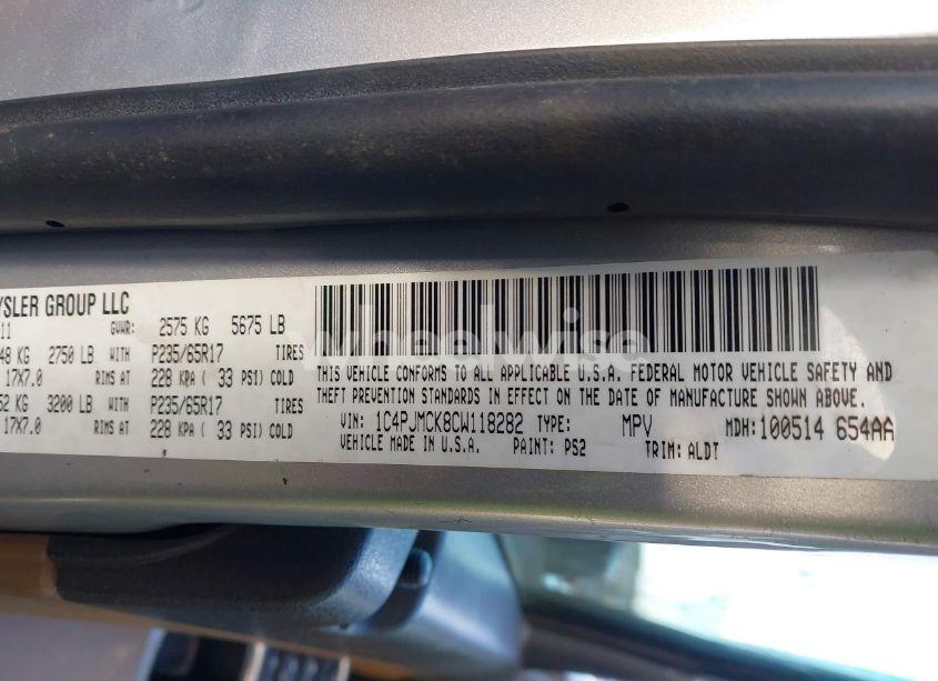 Photo 9 of 2012 Jeep Liberty LIMITED EDITION (VIN 1C4PJMCK8CW118282)