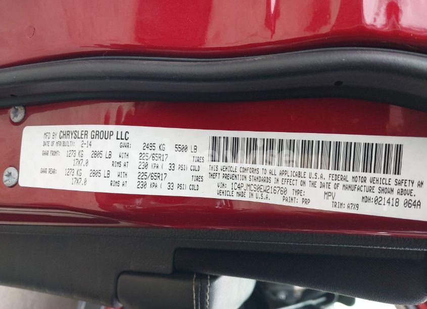 Photo 9 of 2014 Jeep Cherokee LATITUDE (VIN 1C4PJMCS0EW216760)