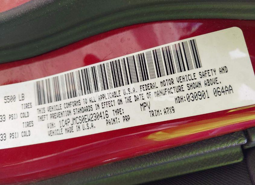 Photo 9 of 2014 Jeep Cherokee LATITUDE (VIN 1C4PJMCS0EW230416)