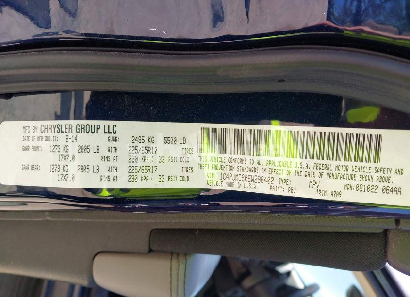 Photo 9 of 2014 Jeep Cherokee LATITUDE (VIN 1C4PJMCS0EW296402)