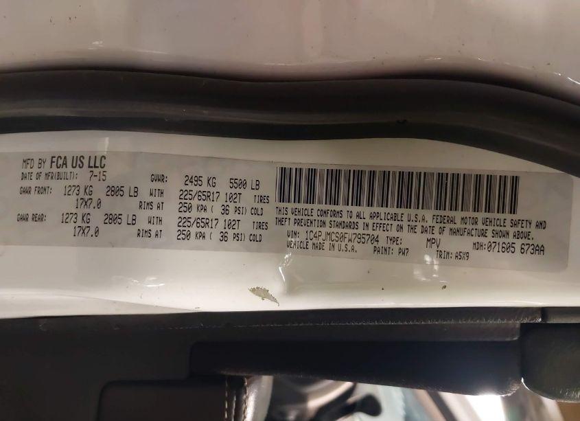 Photo 9 of 2015 Jeep Cherokee LATITUDE (VIN 1C4PJMCS0FW795704)