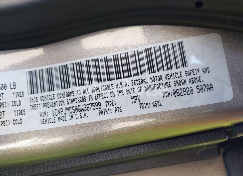 Photo 9 of 2016 Jeep Cherokee LATITUDE (VIN 1C4PJMCS0GW367598)