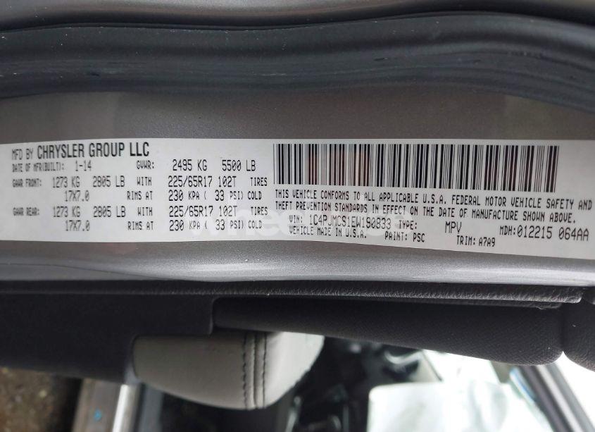 Photo 9 of 2014 Jeep Cherokee LATITUDE (VIN 1C4PJMCS1EW190833)