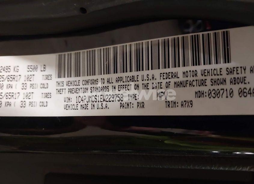 Photo 9 of 2014 Jeep Cherokee LATITUDE (VIN 1C4PJMCS1EW229758)