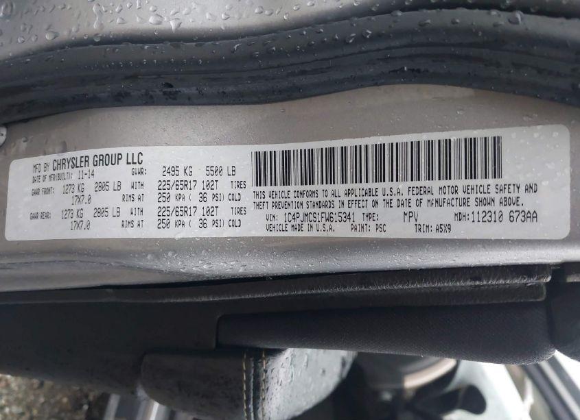 Photo 9 of 2015 Jeep Cherokee LATITUDE (VIN 1C4PJMCS1FW615341)