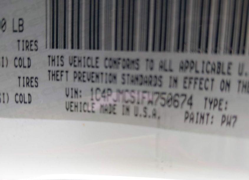 Photo 9 of 2015 Jeep Cherokee LATITUDE ALTITUDE (VIN 1C4PJMCS1FW750674)