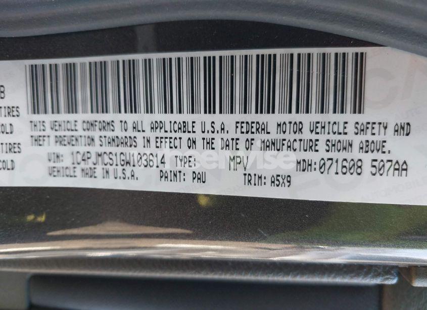 Photo 9 of 2016 Jeep Cherokee LATITUDE (VIN 1C4PJMCS1GW103614)