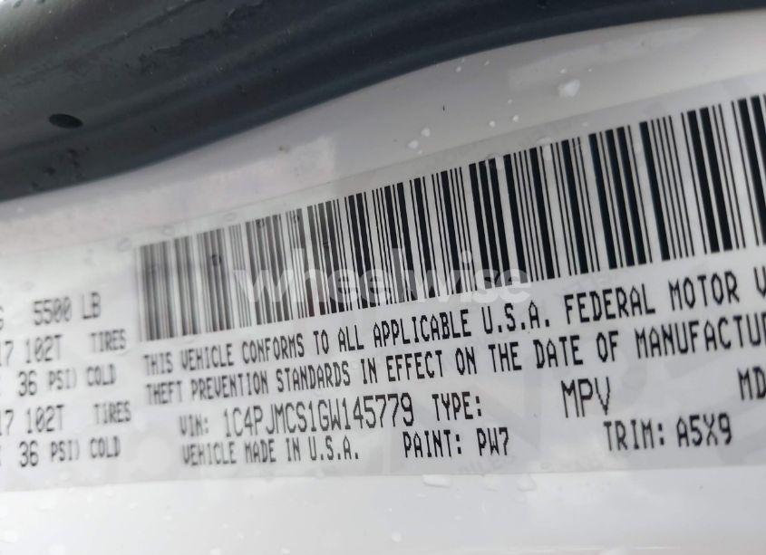 Photo 9 of 2016 Jeep Cherokee LATITUDE (VIN 1C4PJMCS1GW145779)