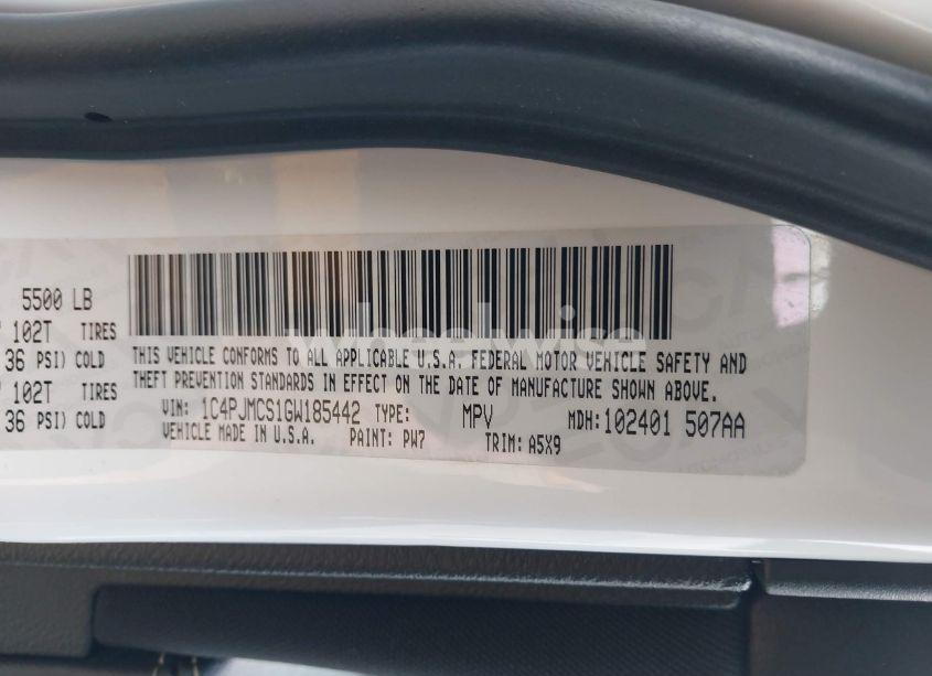 Photo 9 of 2016 Jeep Cherokee LATITUDE (VIN 1C4PJMCS1GW185442)