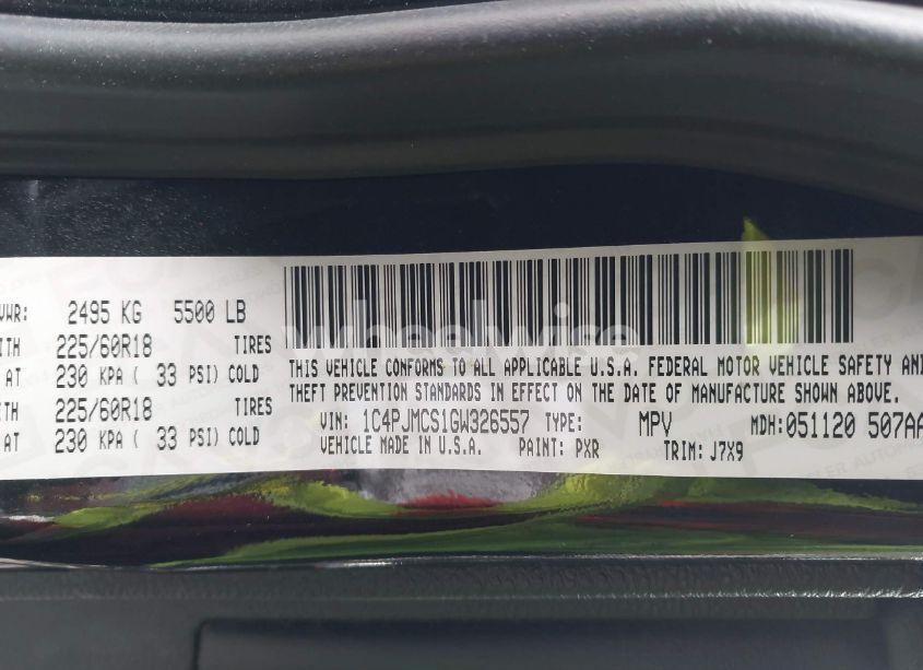 Photo 9 of 2016 Jeep Cherokee 75TH ANNIVERSARY (VIN 1C4PJMCS1GW326557)