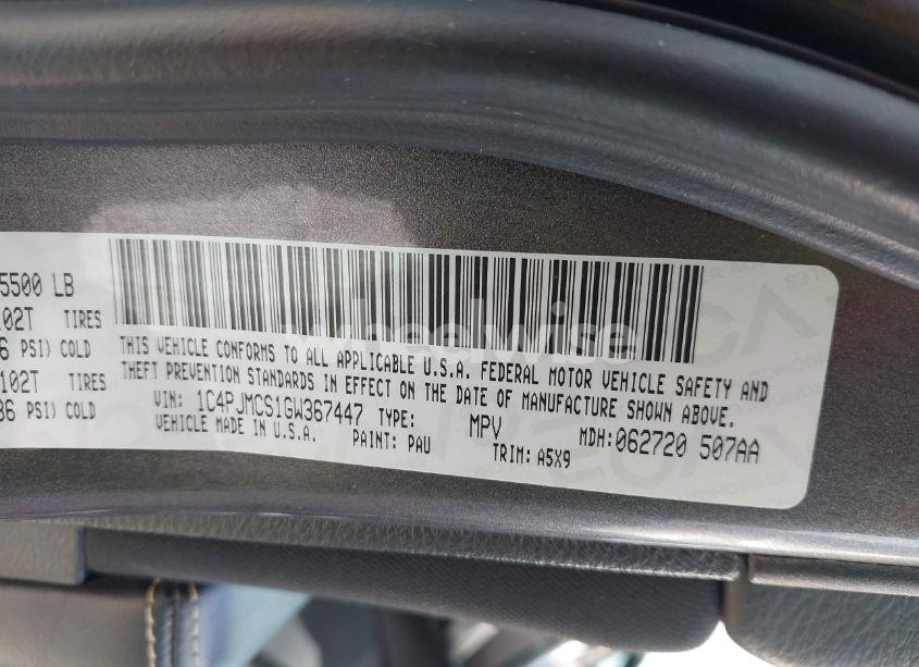 Photo 9 of 2016 Jeep Cherokee LATITUDE (VIN 1C4PJMCS1GW367447)