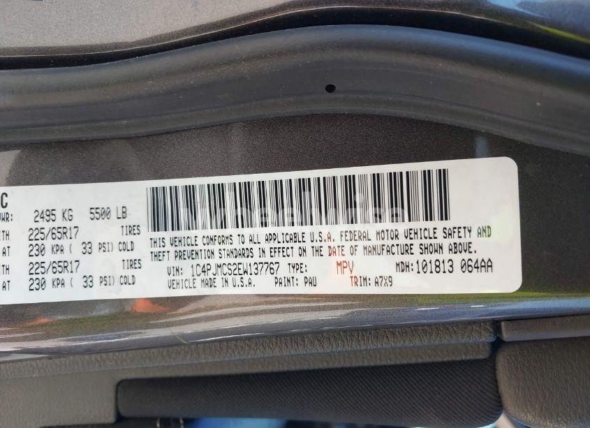 Photo 9 of 2014 Jeep Cherokee LATITUDE (VIN 1C4PJMCS2EW137767)