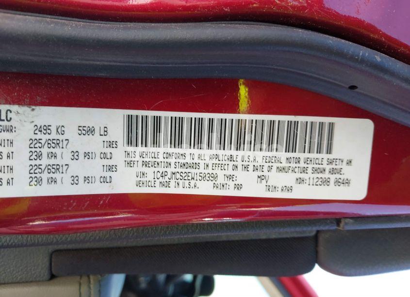 Photo 9 of 2014 Jeep Cherokee LATITUDE (VIN 1C4PJMCS2EW150390)