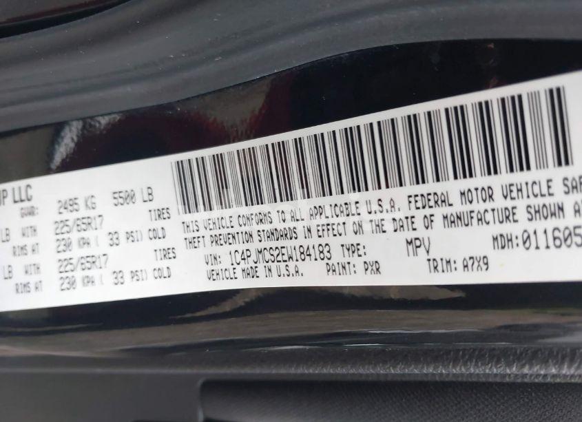 Photo 9 of 2014 Jeep Cherokee LATITUDE (VIN 1C4PJMCS2EW184183)