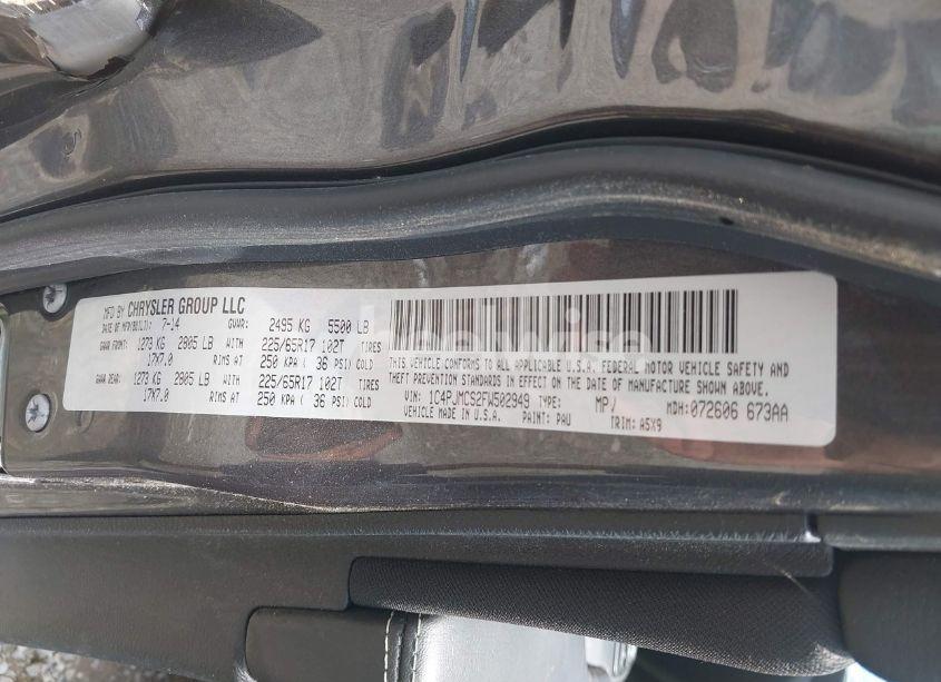 Photo 9 of 2015 Jeep Cherokee LATITUDE (VIN 1C4PJMCS2FW502949)