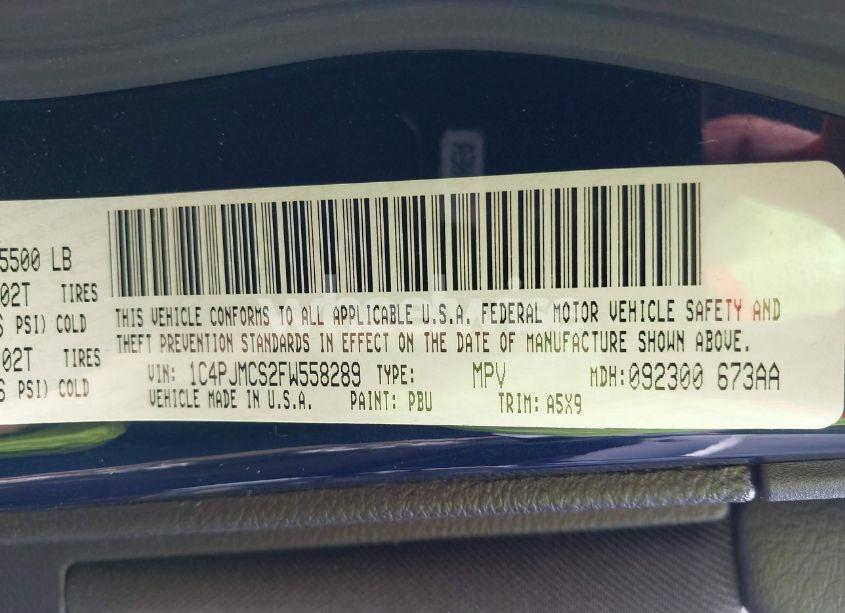 Photo 9 of 2015 Jeep Cherokee LATITUDE (VIN 1C4PJMCS2FW558289)