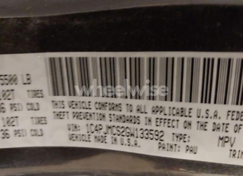 Photo 9 of 2016 Jeep Cherokee LATITUDE (VIN 1C4PJMCS2GW133592)