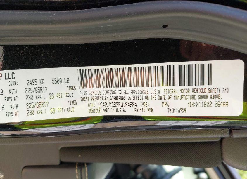 Photo 9 of 2014 Jeep Cherokee LATITUDE (VIN 1C4PJMCS3EW184984)