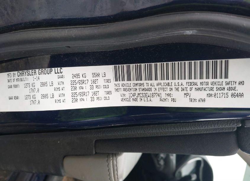 Photo 9 of 2014 Jeep Cherokee LATITUDE (VIN 1C4PJMCS3EW187741)