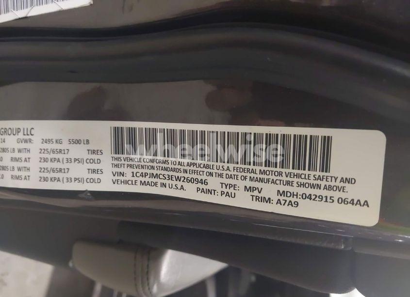 Photo 9 of 2014 Jeep Cherokee LATITUDE (VIN 1C4PJMCS3EW260946)