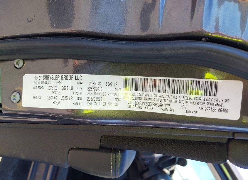 Photo 9 of 2014 Jeep Cherokee ALTITUDE (VIN 1C4PJMCS3EW298340)