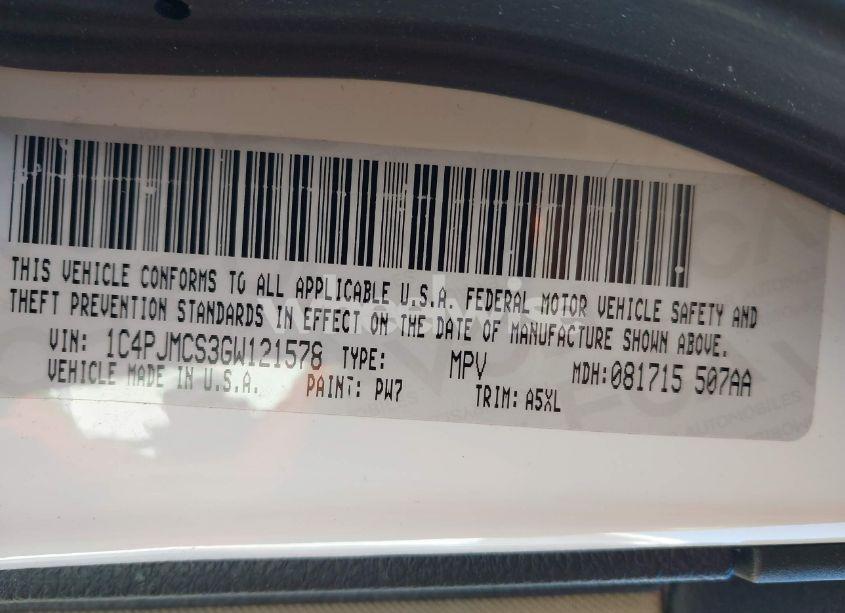 Photo 9 of 2016 Jeep Cherokee LATITUDE (VIN 1C4PJMCS3GW121578)