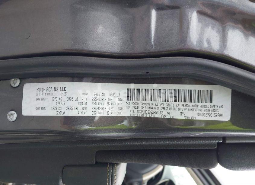 Photo 9 of 2016 Jeep Cherokee LATITUDE (VIN 1C4PJMCS3GW253160)