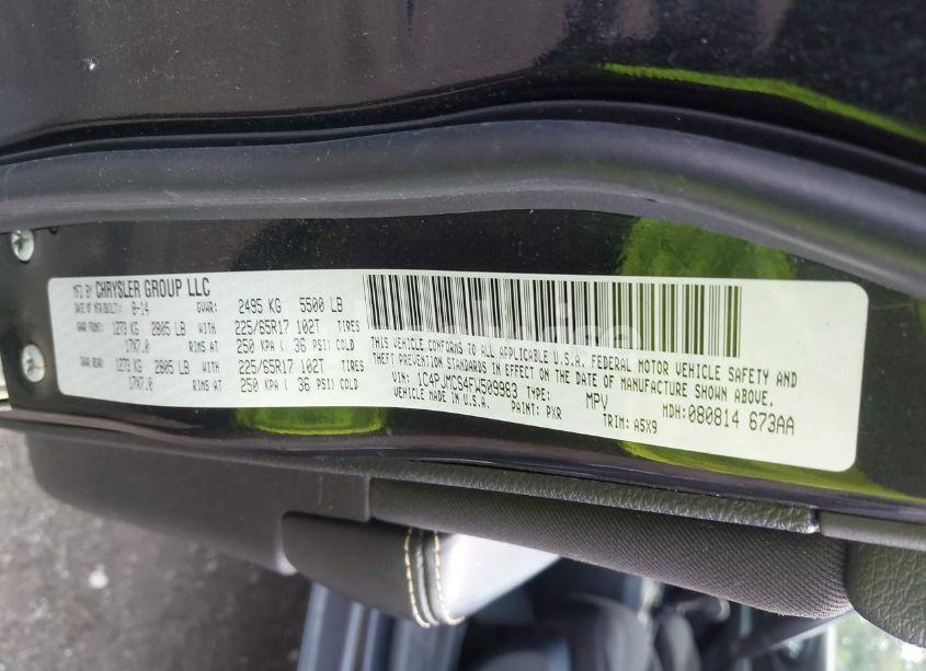 Photo 9 of 2015 Jeep Cherokee LATITUDE (VIN 1C4PJMCS4FW509983)