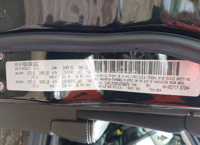 Photo 9 of 2015 Jeep Cherokee LATITUDE (VIN 1C4PJMCS4FW756873)