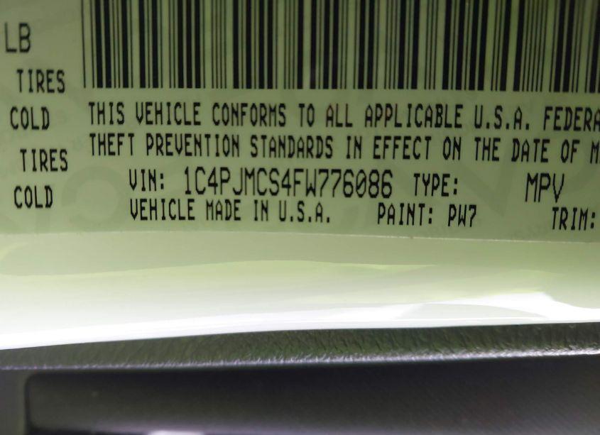 Photo 9 of 2015 Jeep Cherokee LATITUDE ALTITUDE (VIN 1C4PJMCS4FW776086)