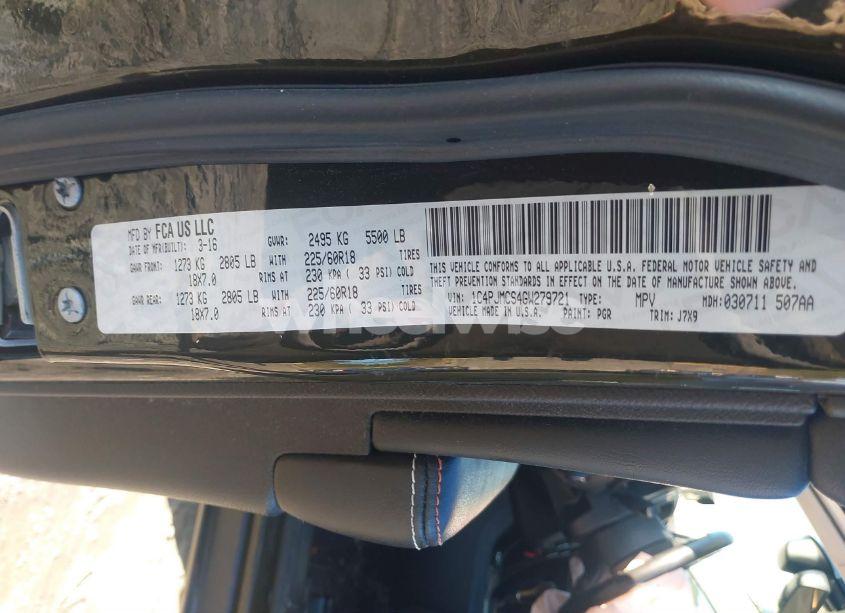 Photo 9 of 2016 Jeep Cherokee 75TH ANNIVERSARY (VIN 1C4PJMCS4GW279721)