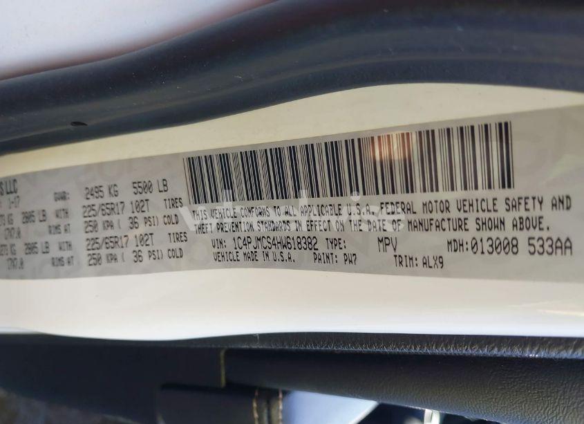 Photo 9 of 2017 Jeep Cherokee LATITUDE 4X4 (VIN 1C4PJMCS4HW618382)