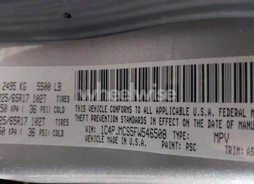 Photo 9 of 2015 Jeep Cherokee LATITUDE (VIN 1C4PJMCS5FW546508)