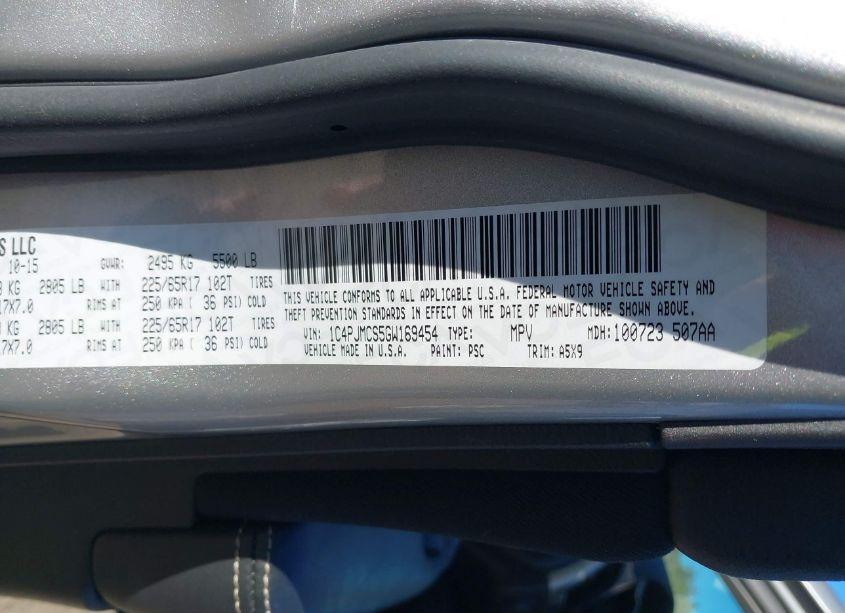 Photo 9 of 2016 Jeep Cherokee LATITUDE (VIN 1C4PJMCS5GW169454)