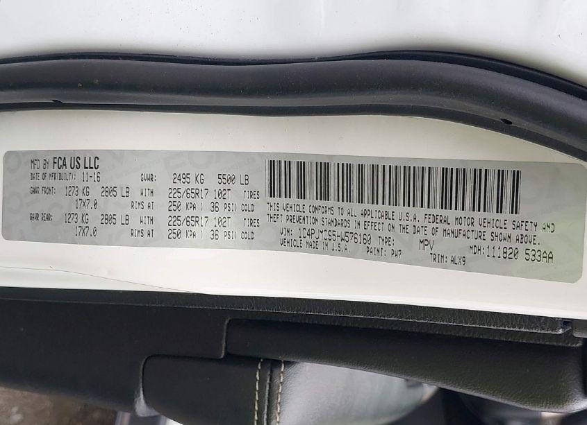 Photo 9 of 2017 Jeep Cherokee LATITUDE 4X4 (VIN 1C4PJMCS5HW576160)