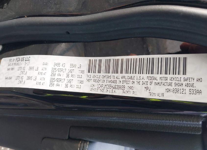 Photo 9 of 2017 Jeep Cherokee LATITUDE 4X4 (VIN 1C4PJMCS5HW639029)