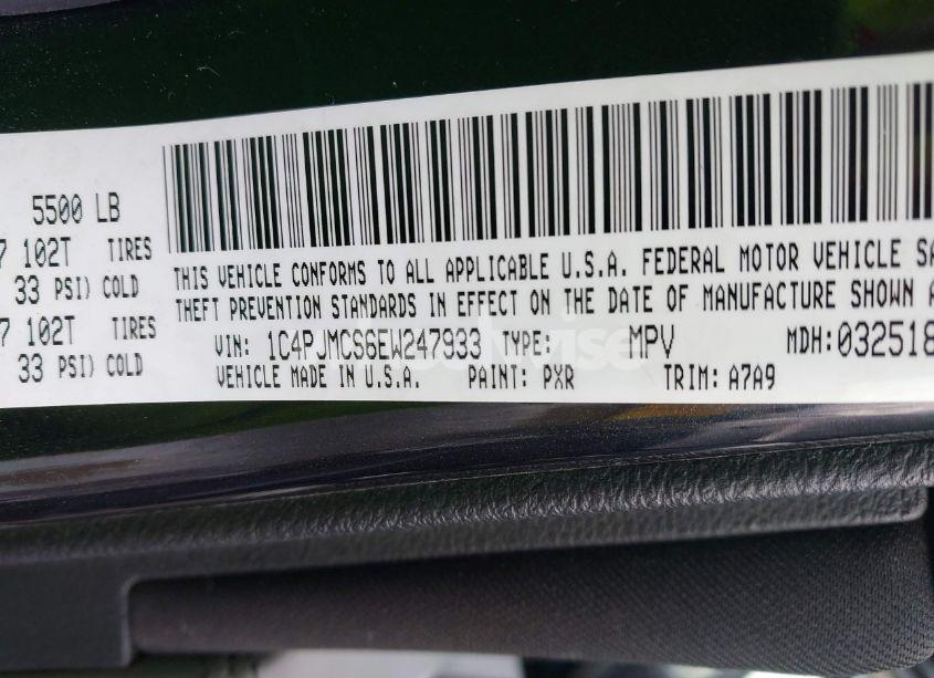 Photo 9 of 2014 Jeep Cherokee LATITUDE (VIN 1C4PJMCS6EW247933)