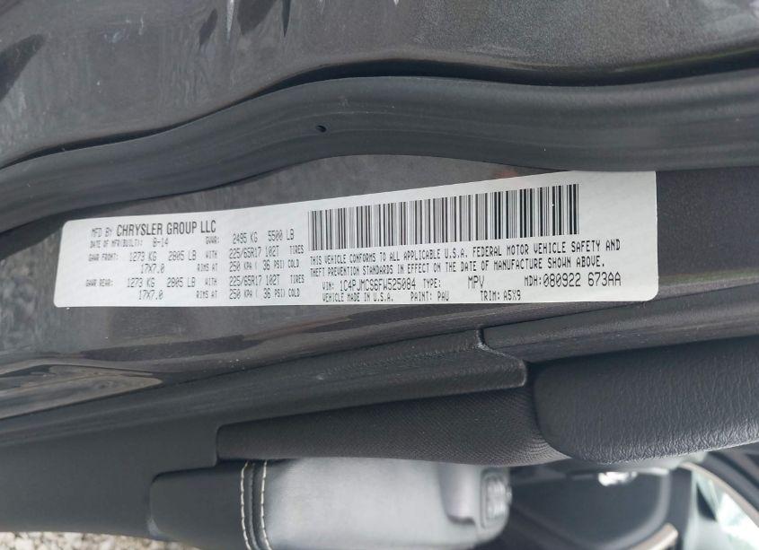 Photo 9 of 2015 Jeep Cherokee LATITUDE (VIN 1C4PJMCS6FW525084)