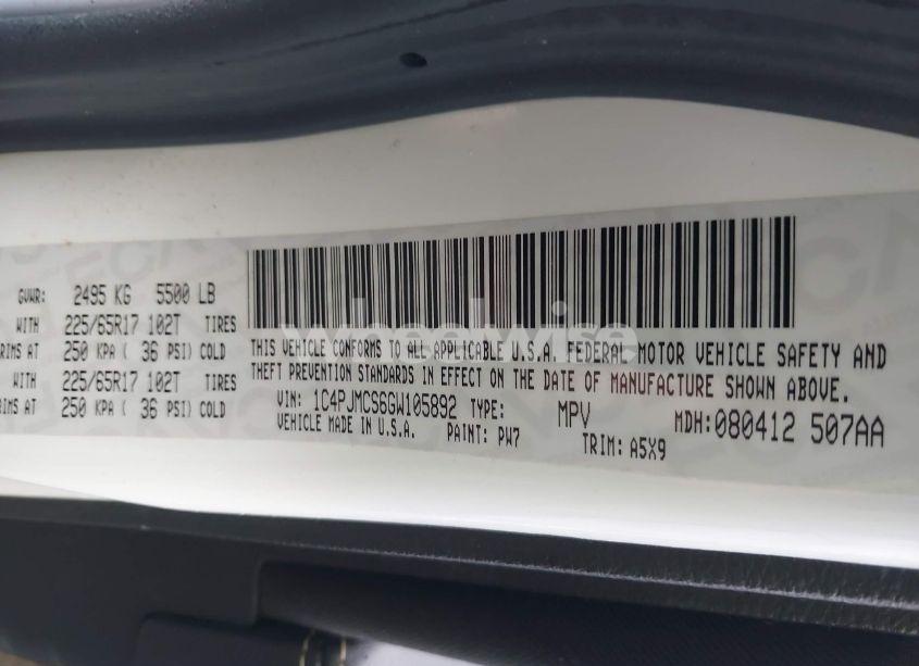 Photo 9 of 2016 Jeep Cherokee LATITUDE (VIN 1C4PJMCS6GW105892)