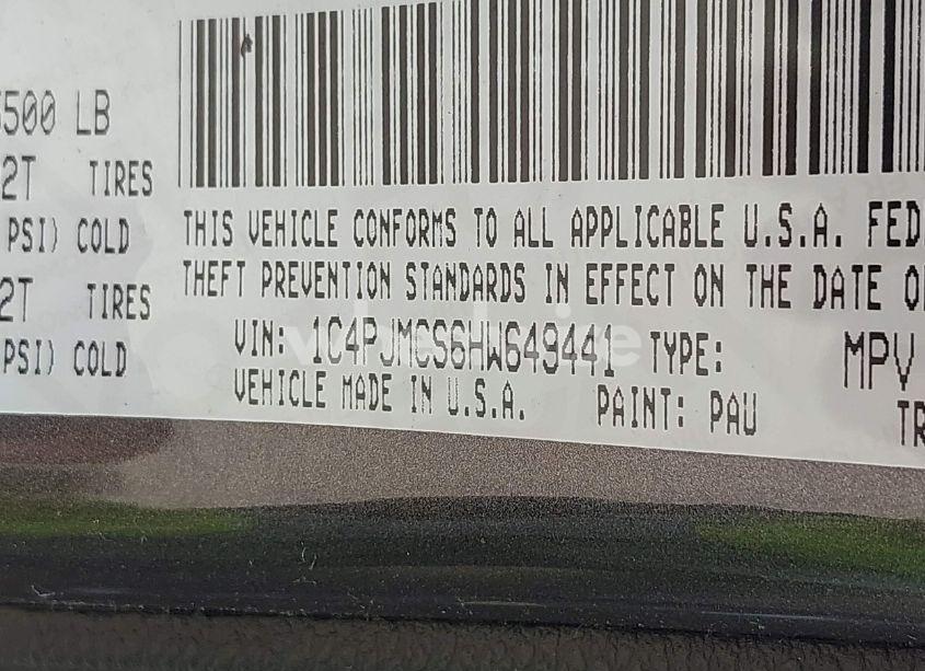 Photo 9 of 2017 Jeep Cherokee LATITUDE 4X4 (VIN 1C4PJMCS6HW649441)