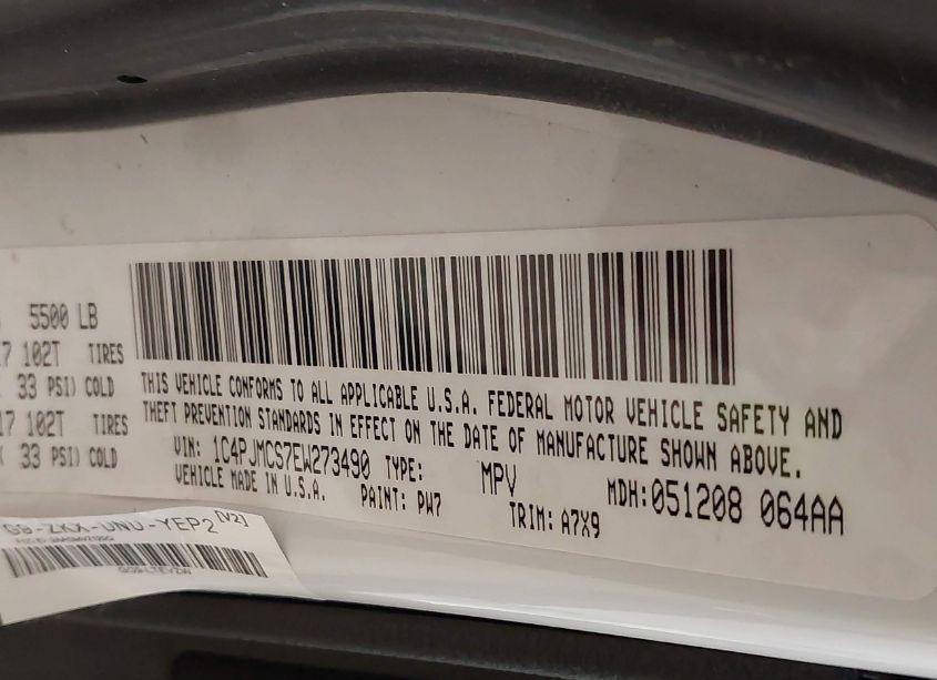 Photo 9 of 2014 Jeep Cherokee LATITUDE (VIN 1C4PJMCS7EW273490)