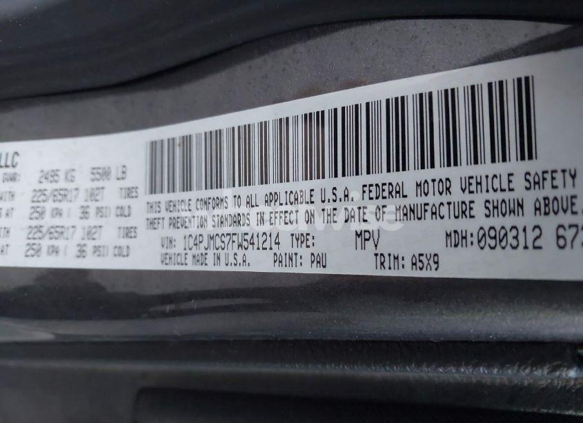 Photo 9 of 2015 Jeep Cherokee LATITUDE (VIN 1C4PJMCS7FW541214)