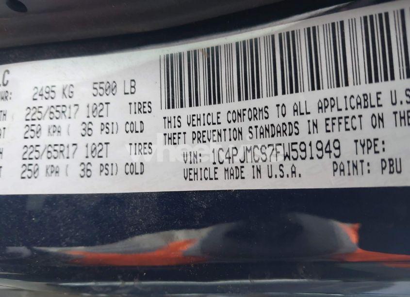 Photo 9 of 2015 Jeep Cherokee LATITUDE (VIN 1C4PJMCS7FW591949)