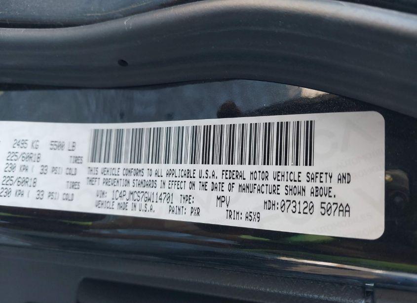 Photo 9 of 2016 Jeep Cherokee ALTITUDE (VIN 1C4PJMCS7GW114701)