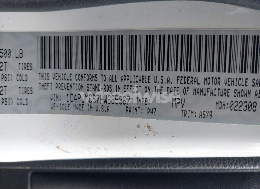 Photo 9 of 2017 Jeep Cherokee LATITUDE 4X4 (VIN 1C4PJMCS7HW635967)