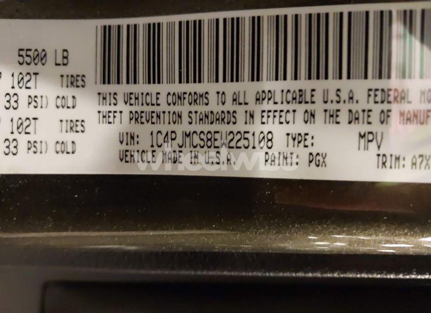 Photo 9 of 2014 Jeep Cherokee LATITUDE (VIN 1C4PJMCS8EW225108)