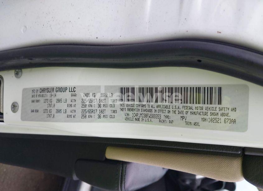 Photo 9 of 2015 Jeep Cherokee LATITUDE (VIN 1C4PJMCS8FW589353)