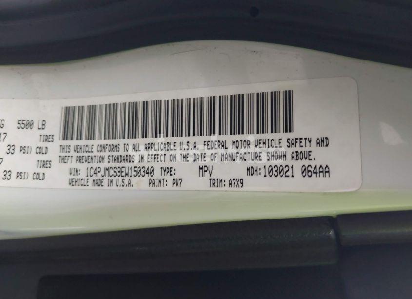 Photo 9 of 2014 Jeep Cherokee LATITUDE (VIN 1C4PJMCS9EW150340)